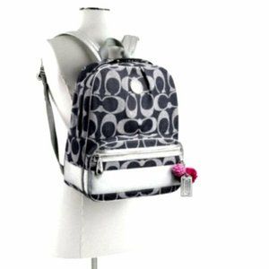 Coach Signature Stripe Backpack